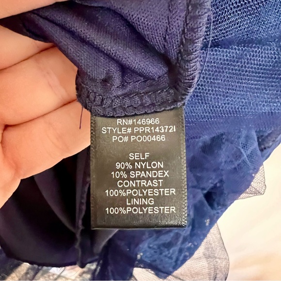 🥀 Women's Junior Crystal Doll Navy Blue Dress - Picture 11 of 12